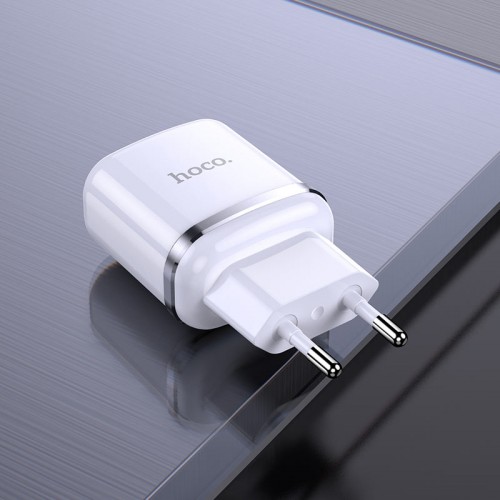 Сетевое зарядное устройство Hoco N4 Aspiring 2USB 2.4A Type-C Белый