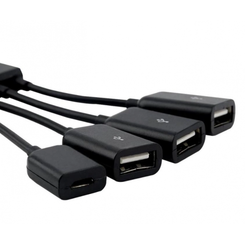 MicroUSB OTG 4-портовый хаб, адаптер для зарядки