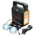 Фонарь ручной + зарядная станция + солнечная панель и 2 лампы + радио YoboLife LM-3609/1