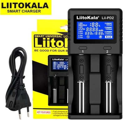 Зарядное устройство LiitoKala Lii-PD2 для 2x аккумуляторов АА/ААА/18650/26650/21700