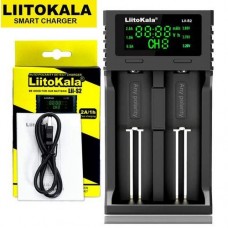 Зарядное устройство LiitoKala Lii-S2 для 2x аккумуляторов 18650, 26650, 21700, АА, ААА Li-Ion, LiFePO4, NiMH