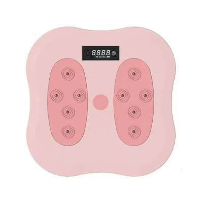 Тренажер вращающийся диск Waist Twisting Disc с подсчетом калорий и массажем для стоп Массажер для ног Розовый