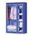 Тканевый шкаф для вещей Storage Wardrobe 88105 складной гардероб 2 секции, 105 х 45 х 170 см Синий