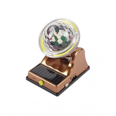 Диско шар на солнечной батарее Multifunctional Table Lamp 3888 аккумулятоная 6 светодиодов RGB Бронзовый