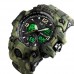 Часы наручные мужские SKMEI 1155BCMGN с подсветкой Зелёный камуфляж