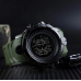Часы наручные мужские SKMEI 1475AG с подсветкой Чёрные с зелёным