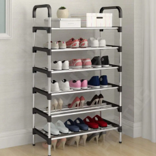 Полка стойка органайзер для обуви на 6 полок Shoe Rack TW555 Чёрная