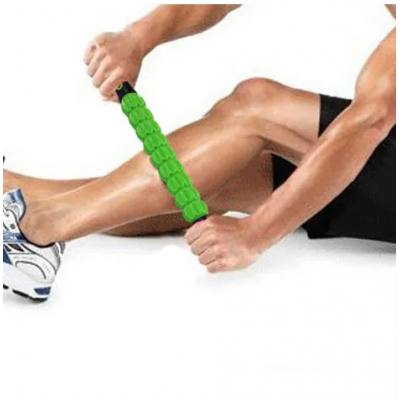Мышечный роликовый массажер для фитнеса спорта йоги физиотерапии Зелёный