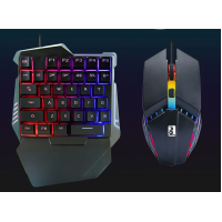 Комплект игровой 2в1 одноручная клавиатура + мышь с подсветкой 198I G506