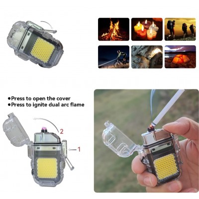 Электроимпульсная зажигалка ARC Lighter 209 дуговая usb зажигалка с фонариком Чёрная