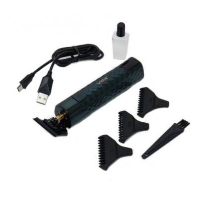 Профессиональная машинка для стрижки волос, бороды, усов триммер VGR V-077 с насадками и LED экраном