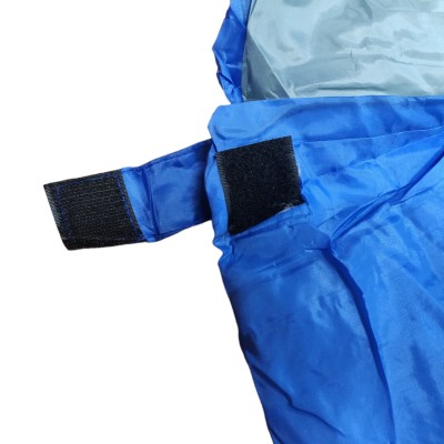 Спальный мешок зимний до -5° широкий 200*70см с капюшоном спальник одеяло с чехлом для переноски Синий