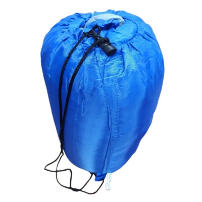 Спальный мешок зимний до -5° широкий 200*70см с капюшоном спальник одеяло с чехлом для переноски Синий