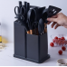 Силиконовый кухонный набор принадлежностей с деревянной ручкой Kitchenware Set 19 предметов Черный