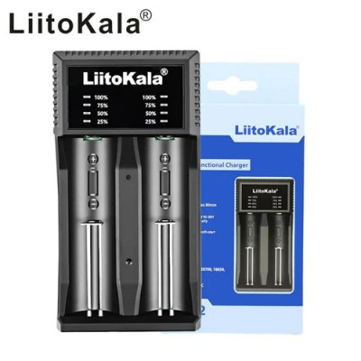 Зарядное устройство LiitoKala Lii-C2 для Li-Ion, Ni-Mh/Ni-Cd АКБ. Универсальное, USB-C, LED, 2 канала, Ток 2А