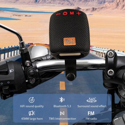 Портативная Bluetooth колонка TG392 5W с велокреплением радио Черная