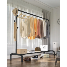 Напольная вешалка для одежды 110х150см Clothes Rack Стойка для вещей и обуви Черная