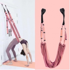 Гамак-резинка для йоги Air Yoga Rope 521-12 Подвесной гамак для йоги и фитнеса Розовый