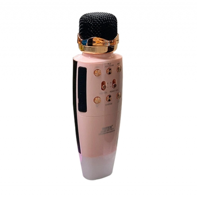Караоке микрофон + беспроводная портативная колонка 2 в 1 Bluetooth Wster WS-2011 Розовый