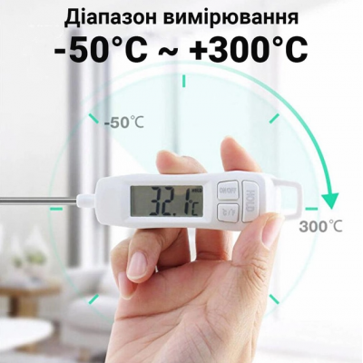 Кухонный термометр со щупом TP400 + пластиковый тубус для хранения