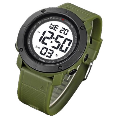 Часы наручные мужские SKMEI 2122AGWT с подсветкой Темно-зелёные