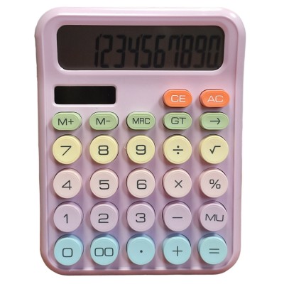 Офисный разноцветный калькулятор Karuida KK 2280 Розовый