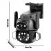 Камера наружная поворотная уличная двойная WIFI DOUL CAM Q-821 FULL-HD 4Mp Ночная сьемка Черная