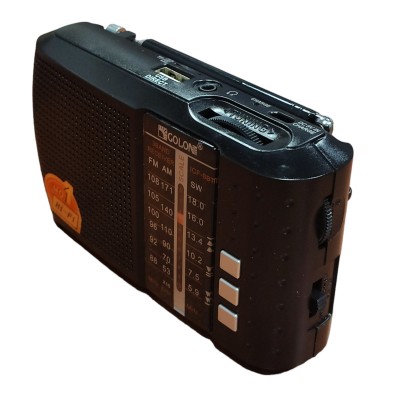 Радиоприёмник FM USB MicroSD Golon ICF-8BT на аккумуляторе 18650 с Bluetooth Черный