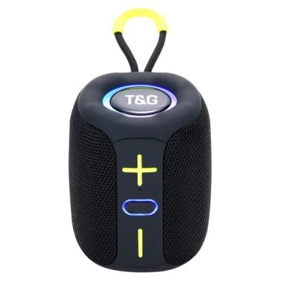 Портативная Bluetooth колонка TG658 8W с RGB подсветкой Черная
