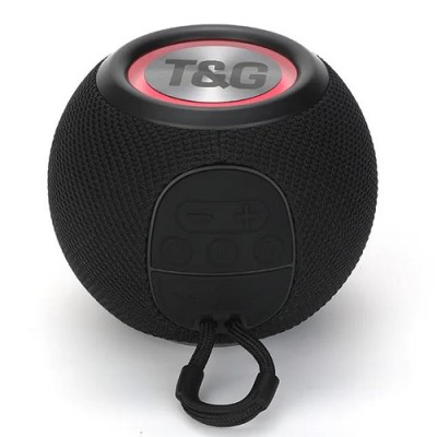 Портативная Bluetooth колонка TG337 5W радио с подсветкой Черная