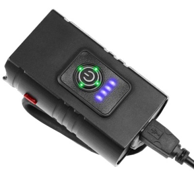 Велосипедный фонарь BK-02Pro-2XPE ULTRA LIGHT, алюминий, micro USB, встроенный аккумулятор