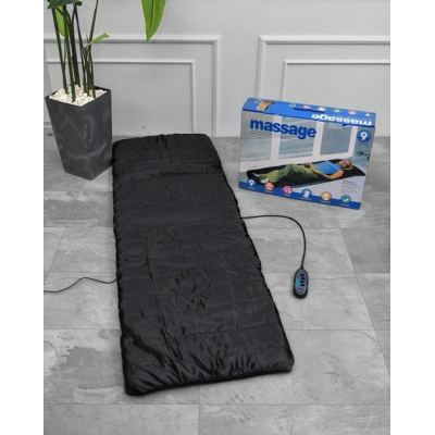 Массажный матрас с подогревом, массажными роликами и пультом Reversible Massage Mat виброматрас Черный