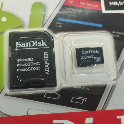 Карта памяти SanDisk Ultra microSDXC 256GB UHS-I + SD адаптер Class 10