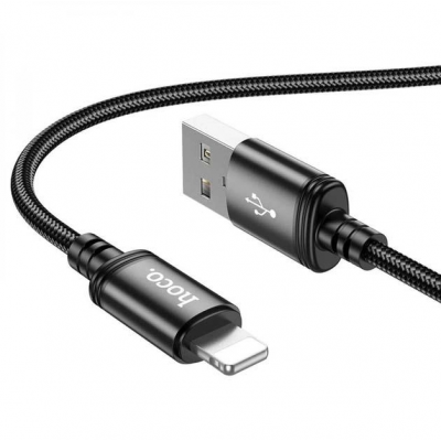 Кабель для телефона USB to Lightning Apple iPhone HOCO X89 100см 2,4A Черный