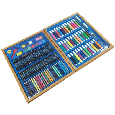 Детский набор для рисования и творчества 150 предметов в деревянном чемодане artistic set Без ручки