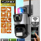 Вулична охоронна WIFI камера відеоспостереження Dual Lens Поворотна камера з сиреною P11