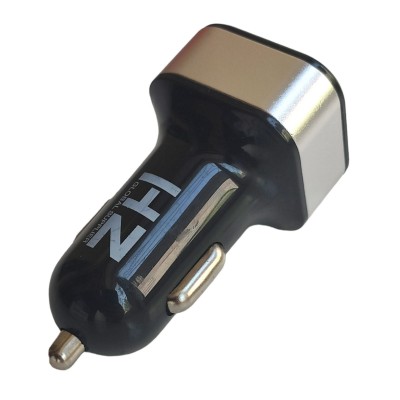 Авто USB зарядка адаптер HC-1 9001 от прикуривателя 12v зарядное Черный с серым