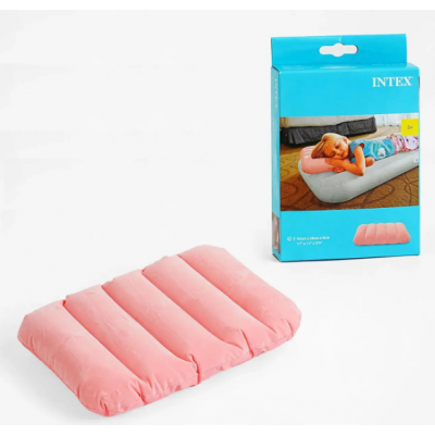Надувная подушка Intex 68676 DOWNY PILLOW 43 х 28 х 9 см Розовая