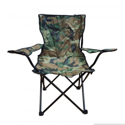 Стул раскладной со спинкой Camping quad chair HX 001 паук с подстаканником и чехлом Темный камуфляж