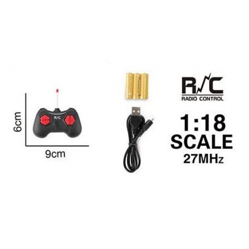 Радиоуправляемая машина 666-3 A болид, на батарейках, пульт 27 MHz, масштаб 1:18, USB-кабель