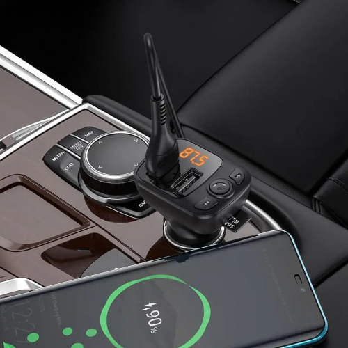 Автомобильный FM модулятор Borofone BC41 Eminency трансмиттер PD18W/QC3.0 с Bluetooth V5.0 c быстрой зарядкой