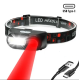 Фонарь налобный с красным светом BL-1804-RED+COB универсальный с зарядкой USB