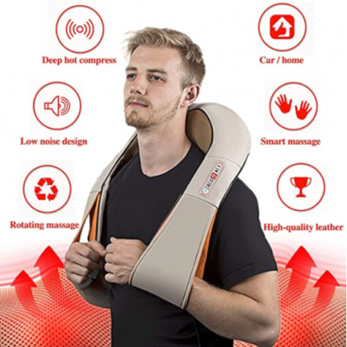 Массажёр для всего тела с подогревом Massager of Neck Kneading 6 кнопок 220V 12V