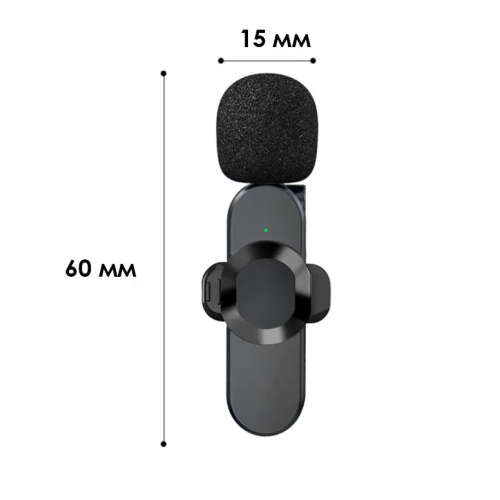 Беспроводной петличный микрофон для записи видео F5 с адаптером Lightning-Type-C