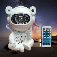 Ночник проектор зоряного неба Астронавт 16,5 см з пультом із Bluetooth, радіо, micro SD, XL-730