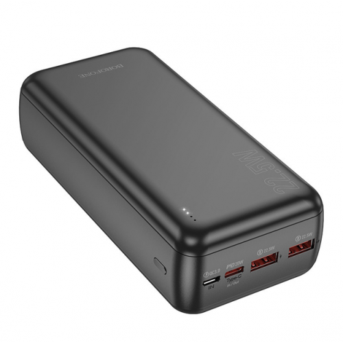 Внешний аккумулятор Power bank BOROFONE B38B 30000mAh PD22,5W+быстрая зарядка батарея зарядка Черный