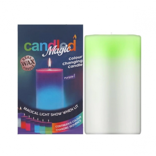 Свечка из воска с подсветкой Magic Candle 7 color свеча Зелёная