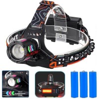 Фонарь налобный FLUORESCENCE 8096 1 РЕЖИМ PM10-TG+COB, 3x18650, power bank, ЗУ Type-C, zoom