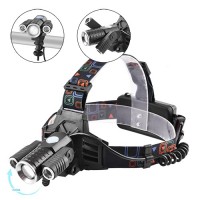 Фонарь налобный W602-T6+2XPE Bike, 2x18650, велокрепление, zoom, ЗУ microUSB