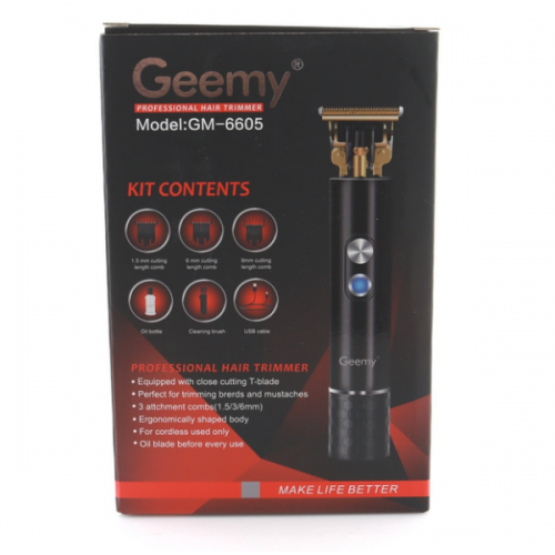 Триммер для окантовки и стрижки Geemy GM-6605 Черный